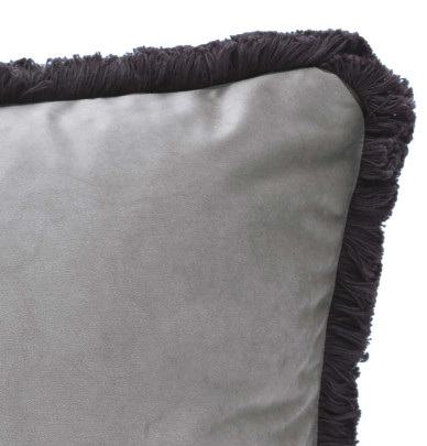 Housse coussin Aflek gris argent Antilo
