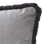 Housse coussin Aflek gris argent Antilo - Blancollection