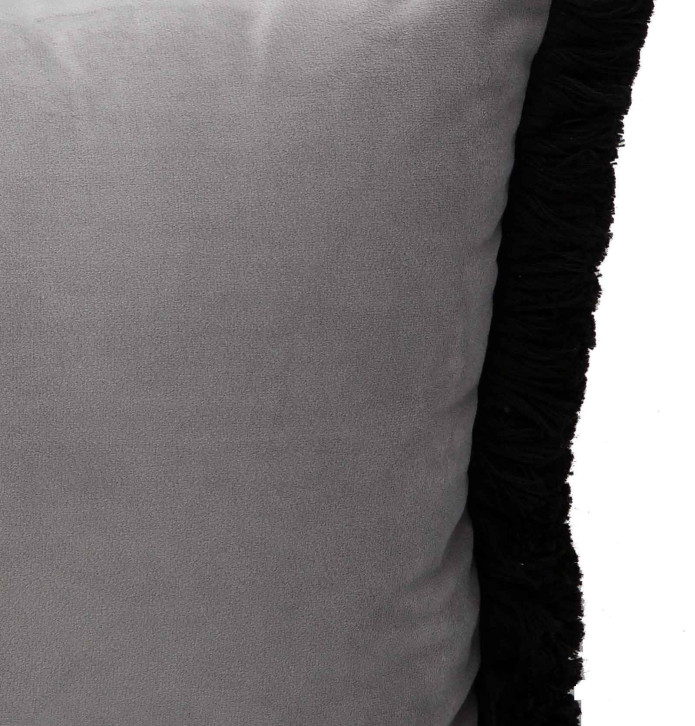 Housse coussin Aflek gris argent Antilo - Blancollection