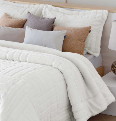 Couvre lit matelassé Adrien blanc Antilo