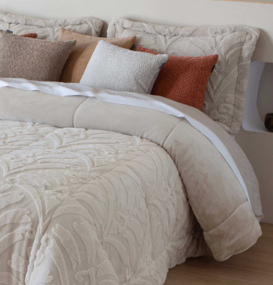Couvre lit matelassé Elai beige Antilo
