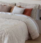 Couvre-lit matelassé Elai beige Antilo - Blancollection