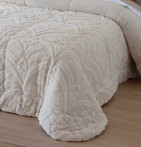 Couvre-lit matelassé Elai beige Antilo - Blancollection