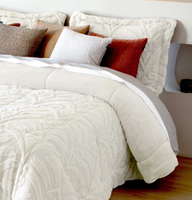 Couvre lit matelassé Elai crème Antilo