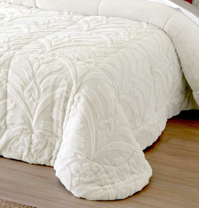 Couvre-lit matelassé Elai crème Antilo - Blancollection