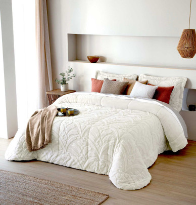 Couvre lit matelassé Elai crème Antilo
