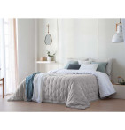 Couvre-lit matelassé Libet gris Antilo - Blancollection