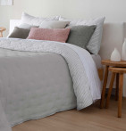 Couvre-lit matelassé Royal gris Antilo - Blancollection