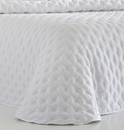 Couvre-lit matelassé Anisa blanc Antilo - Blancollection