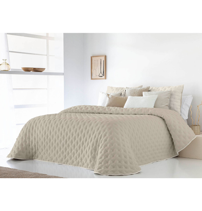 Couvre lit matelassé Anisa beige Antilo