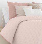 Couvre-lit matelassé réversible Anisa rose Antilo - Blancollection