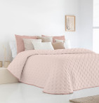 Couvre lit matelassé réversible Anisa rose Antilo