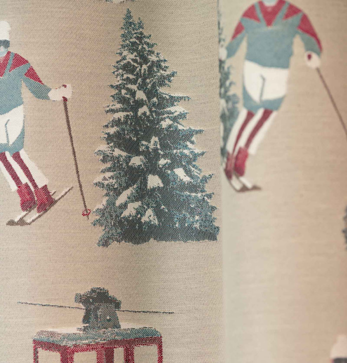 Rideau jacquard Altitude Qabane - Blancollection