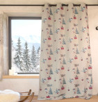 Rideau jacquard Altitude Qabane - Blancollection