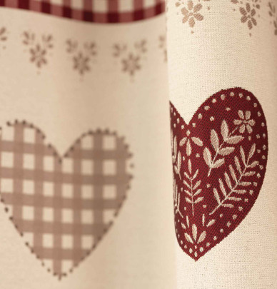 Rideau jacquard Ecrin taupe Qabane