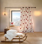 Rideau jacquard Alpage Qabane - Blancollection
