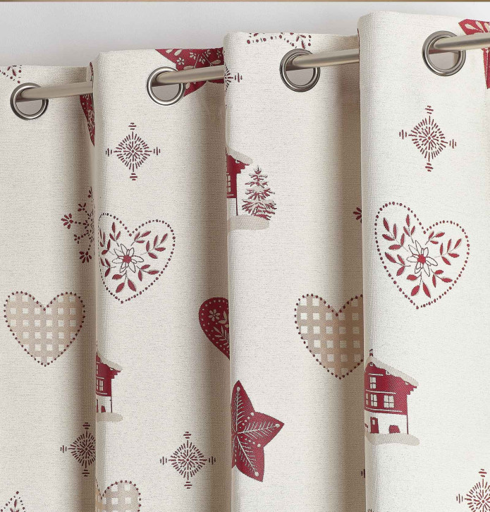 Rideau jacquard Alpage Qabane - Blancollection