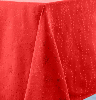 Nappe damassée Damazan rouge/or Calitex