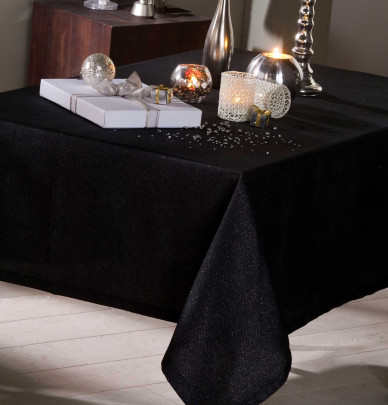 Nappe polyester Anaïs noir Calitex