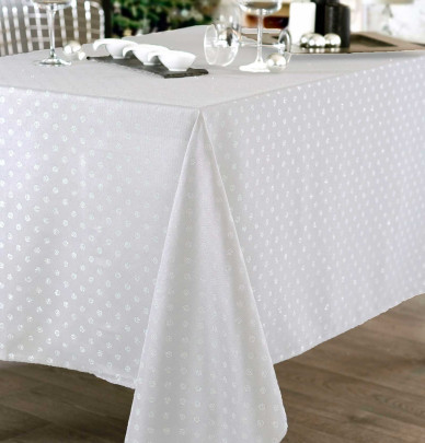 Nappe polyester Bouloc blanc Calitex