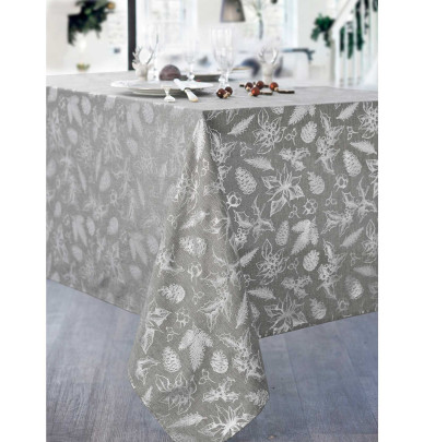 Nappe polyester Landeline gris/argent Calitex