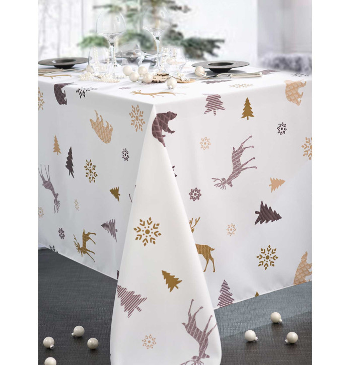 Nappe polyester Grisons Calitex - Blancollection