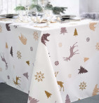 Nappe polyester Grisons blanc Calitex