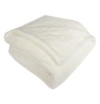 Couverture polaire velours 500g/m² Velvea blanc Ourson