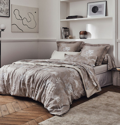 Parure de lit en satin Cayenne ficelle Tradilinge