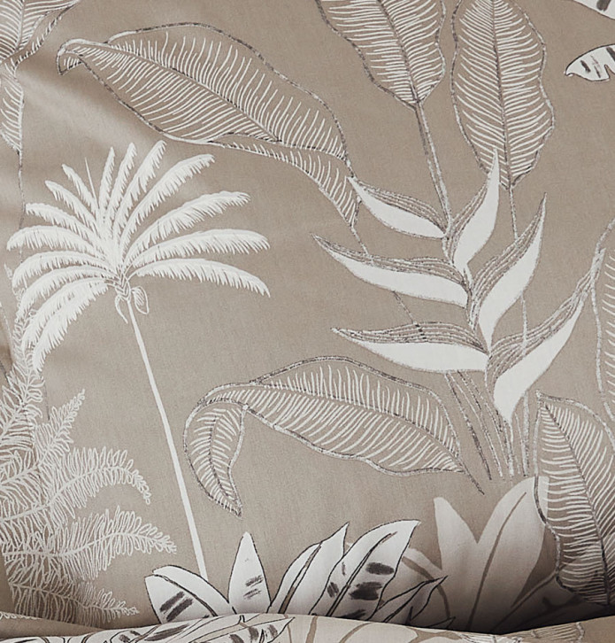 Parure de lit satin Cayenne ficelle en soldes -30% Tradilinge - Blancollection