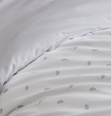 Parure de lit percale Alex nuage Tradilinge