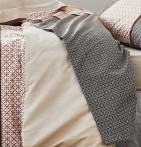 Parure de lit percale Gabin épice Tradilinge soldes -30% - Blancollection