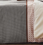 Parure de lit percale Gabin épice Tradilinge soldes -30% - Blancollection