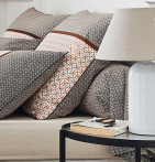 Parure de lit percale Gabin épice Tradilinge soldes -30% - Blancollection