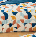 Parure de lit percale Modulo cobalt Tradilinge soldes -30% - Blancollection