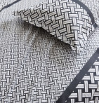 Parure de lit percale Riviera réglisse Tradilinge soldes -30% - Blancollection