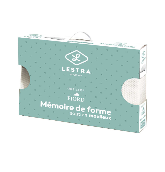 Oreiller Fjord Relaxation Sérénité hauteur 12cm Moelleux - Blancollection