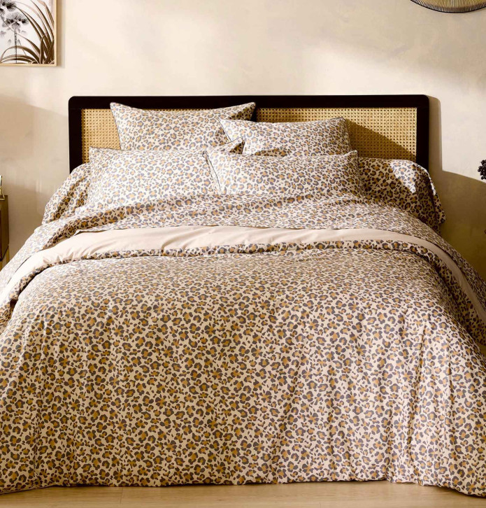Taie d'oreiller percale Fauve beige Tradilinge - Blancollection