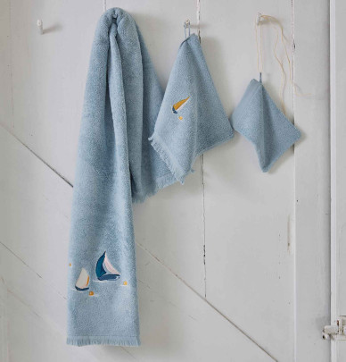 Serviette de toilette Au Large mer du nord Sylvie Thiriez