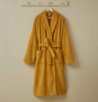 Peignoir brodé Au Large miel Sylvie Thiriez - Blancollection