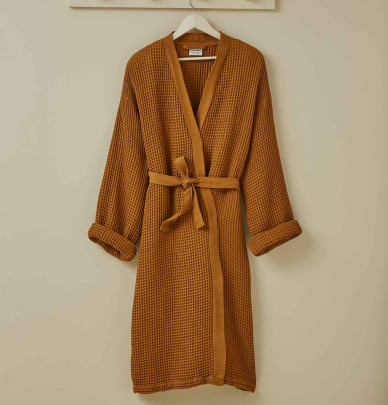 Peignoir nid d'abeille Bain de minuit jmoka Sylvie Thiriez