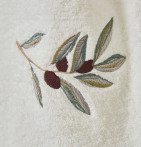 Drap de bain L'Oliveraie crème Sylvie Thiriez - Blancollection