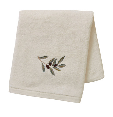 Drap de bain L'Oliveraie crème Sylvie Thiriez