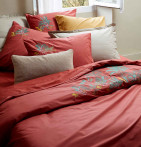 Drap housse percale Bornéo Sylvie Thiriez - Blancollection