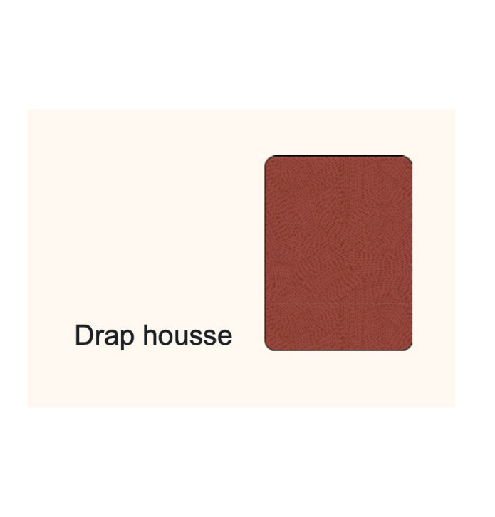 Drap housse percale Bornéo Sylvie Thiriez - Blancollection