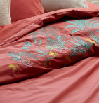 Parure de lit percale Bornéo Sylvie Thiriez - Blancollection