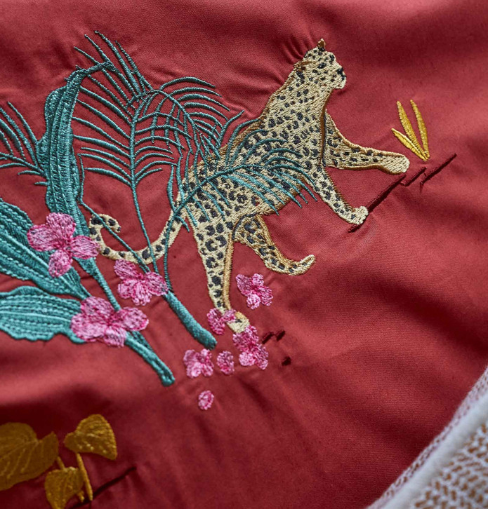 Parure de lit percale Bornéo Sylvie Thiriez - Blancollection