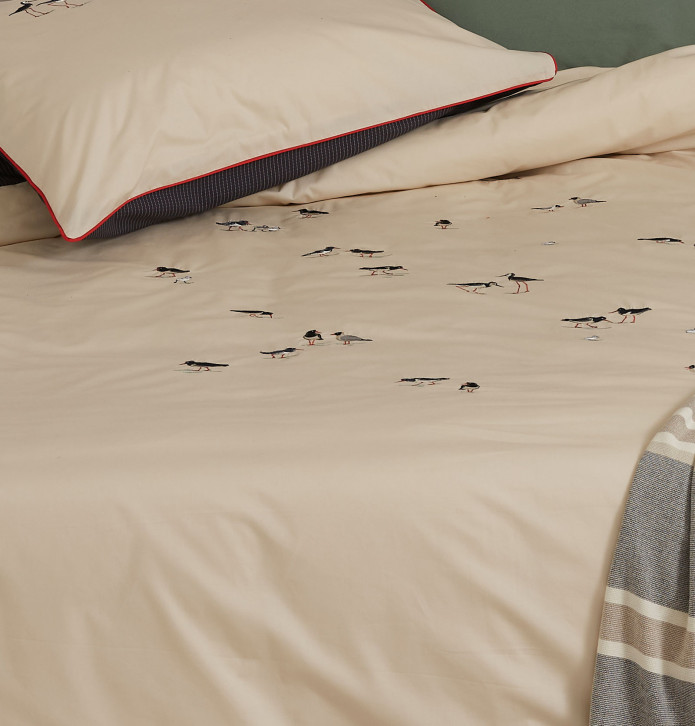 Housse de couette percale Marée basse Sylvie Thiriez - Blancollection