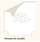 Housse de couette percale Promesse Sylvie Thiriez - Blancollection