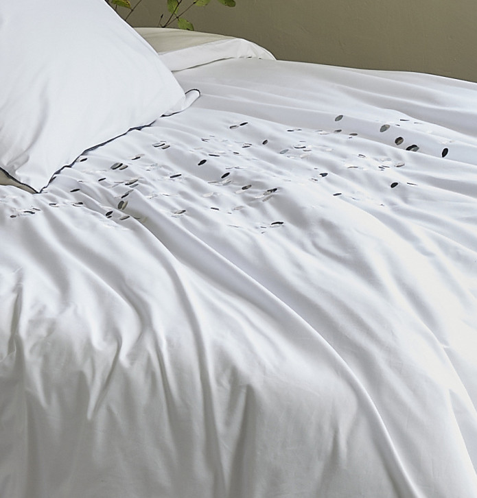 Housse de couette percale Promesse Sylvie Thiriez - Blancollection